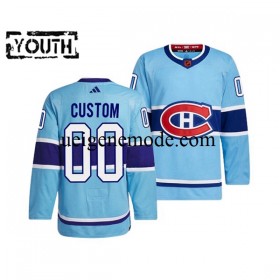 Kinder Montreal Canadiens CUSTOM Eishockey Trikot Adidas 2022-2023 Reverse Retro Blau Authentic